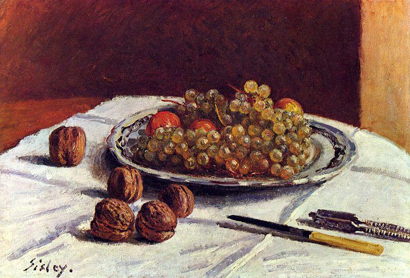 Alfred Sisley Trauben und Nusse France oil painting art